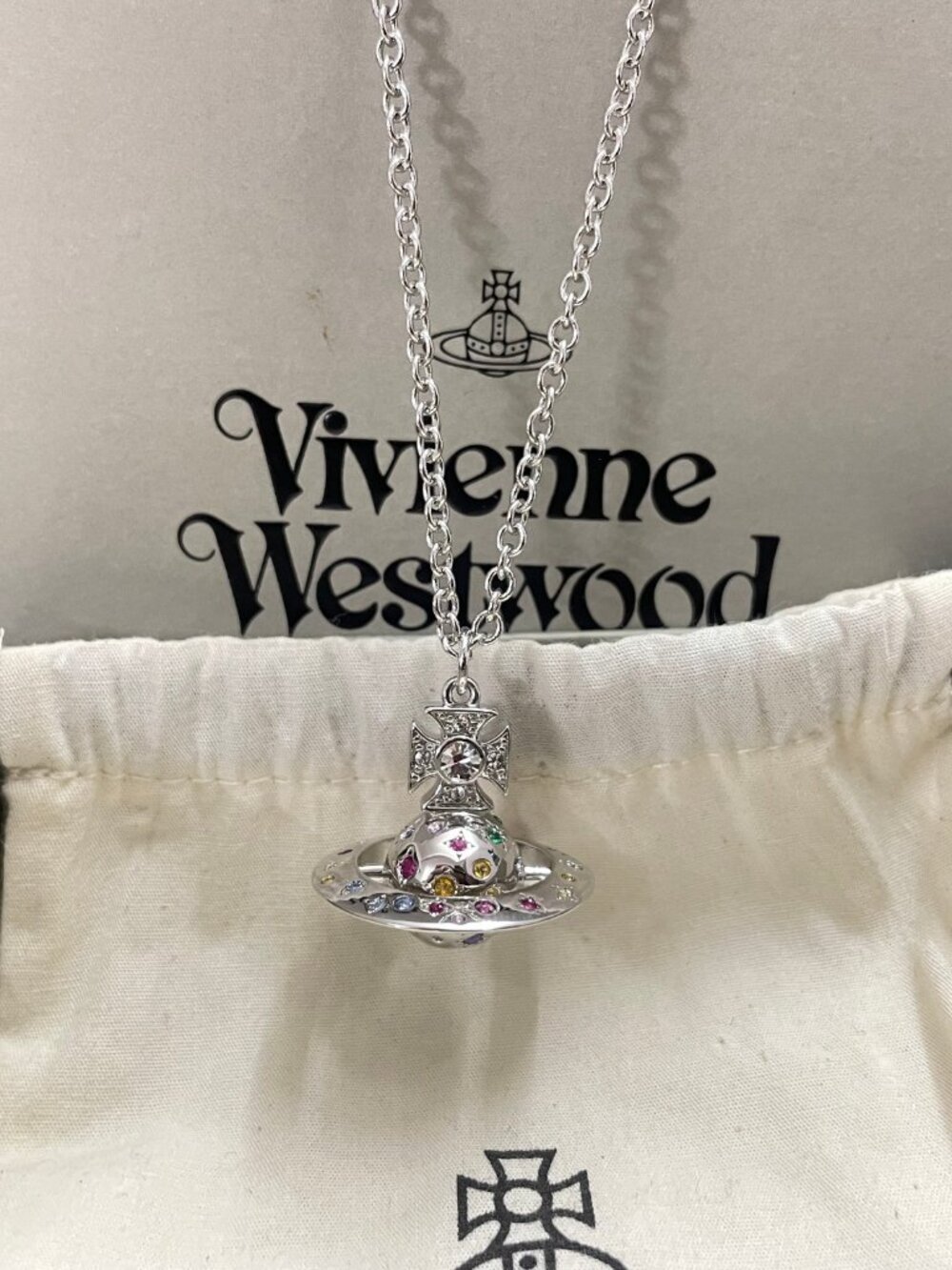 Women's Vivienne Westwood Neon Diamond Necklace